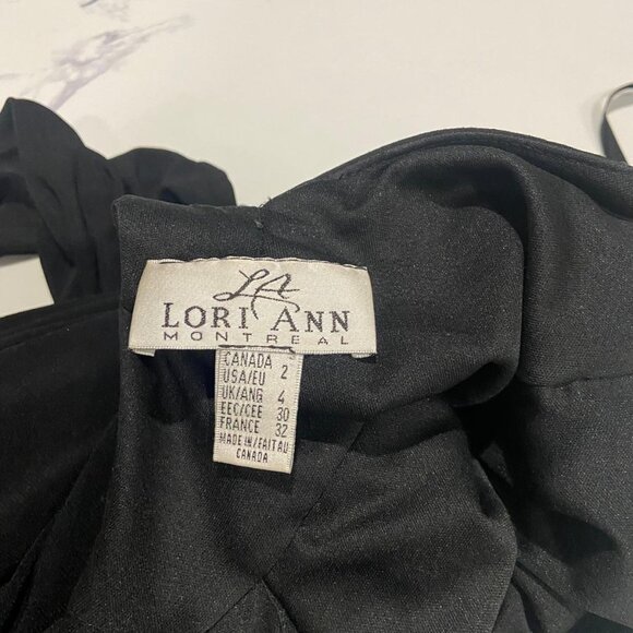 Black Halter Evening Gown – Lori Ann Montreal – Size 2 (US 4) - Picture 2 of 6